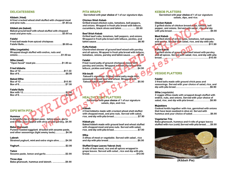 MENU INSIDE